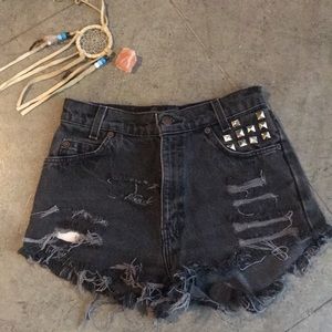 Vintage Levi distressed high waisted shorts